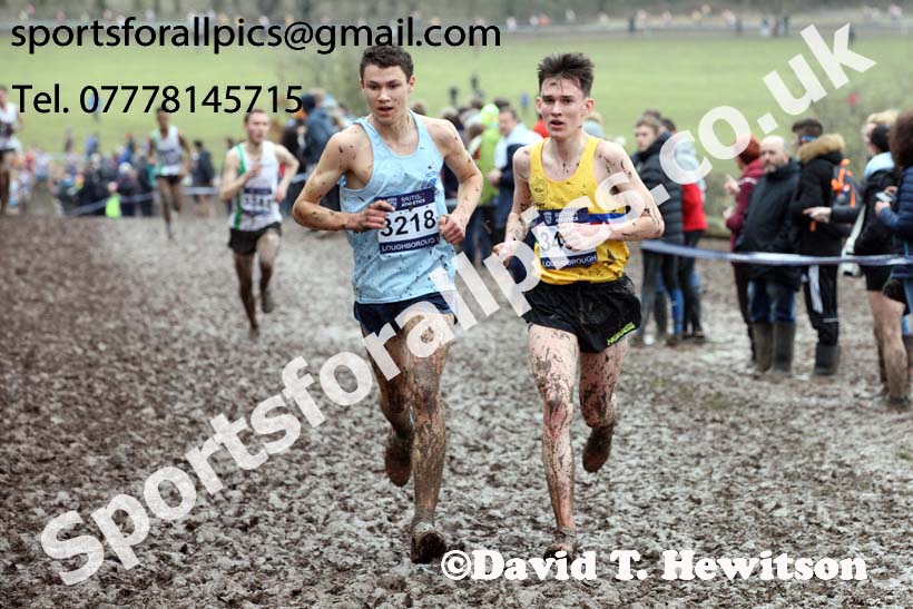 Mens under-17s 2018 British Inter Counties Cross Country Champs., Prestwold Hall, Loughborough. Photo: David T. Hewitson/Sports for All Pics